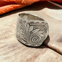 Image 1 of Art Nouveau spiral spoon ring