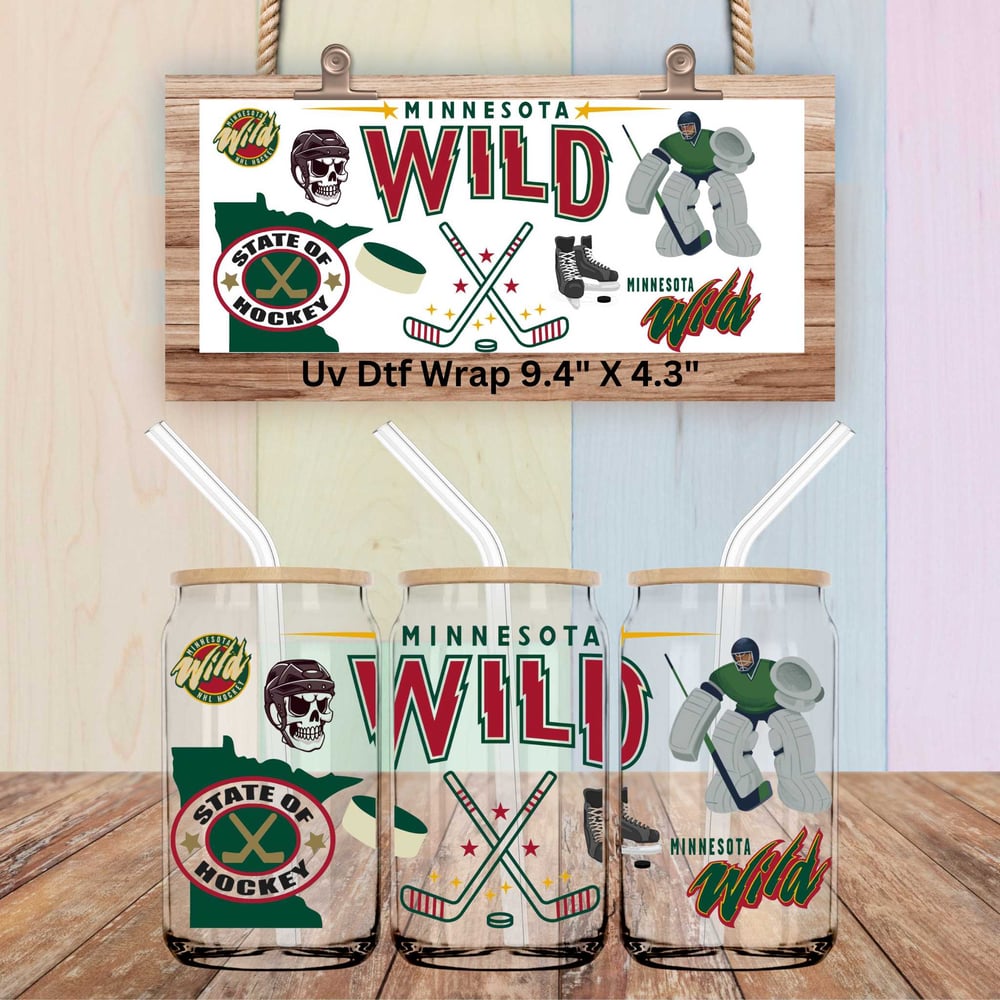 Image of Minnesota Wild Hockey Uv Dtf Wrap    FB93