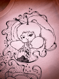 Image 3 of Generic Furry Pink Queen of Ancient Pettiness Hand Drawn Tee
