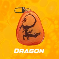 Image 2 of Amber Dragons - 2.5 in Acrylic Keychains