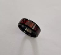 Image 1 of Men's Ring Brand New Black with Ruby Red Size 10