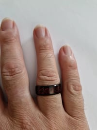 Image 2 of Men's Ring Brand New Black with Ruby Red Size 10