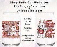 Target Inspired With Bullseye Uv Dtf Decals Set of 2    W0617