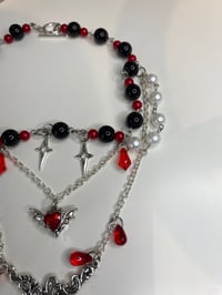 Image 4 of Dracula inspired choker necklace and earrings set, castlevania inspired jewellery