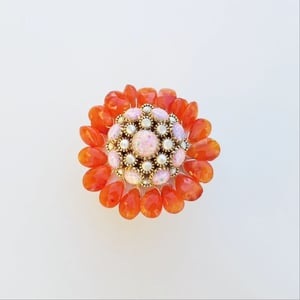 Vintage Opal & Carnelian Ring