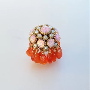 Vintage Opal & Carnelian Ring