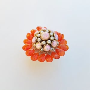 Vintage Opal & Carnelian Ring