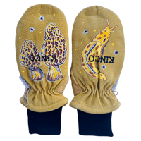 Image 1 of Banana Slug & Morel Mittens