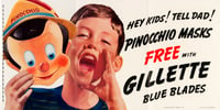 Image 5 of Figaro (Pinocchio) - Gilette Blue Blades - Advertising Promotional Paper Mask (1939)