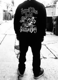 Image 2 of BLACK AND WHITE SUPPORTER CREWNECK