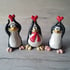 Valentine penguins. Heart up! Hand made pottery Image 3