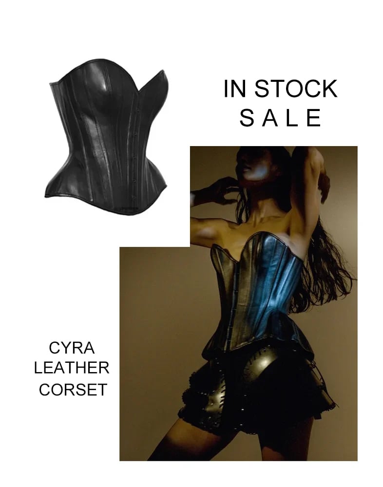Image of CYRA LEATHER  CORSET 24'