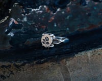 Image 3 of Black Flower Ring 