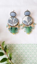 Orecchini BLUE con calcedonio azzurro
