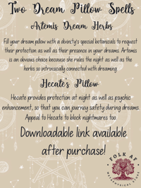 Two Dream Pillow Spells