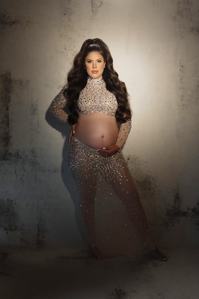 Image of Celine diamond skirt set