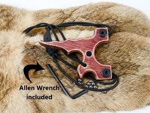 Image of Wood Sling Shot, The Twister, Birchwood Plywood, Wooden Catapult, Round Tube Band