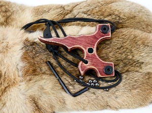 Image of Wood Sling Shot, The Twister, Birchwood Plywood, Wooden Catapult, Round Tube Band