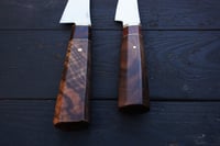 Image 2 of Handmade Kitchen Set Stainless steel blades Luxury Turkish Walnut Handle Culinary Tools Gift f