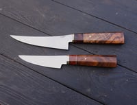 Image 3 of Handmade Kitchen Set Stainless steel blades Luxury Turkish Walnut Handle Culinary Tools Gift f