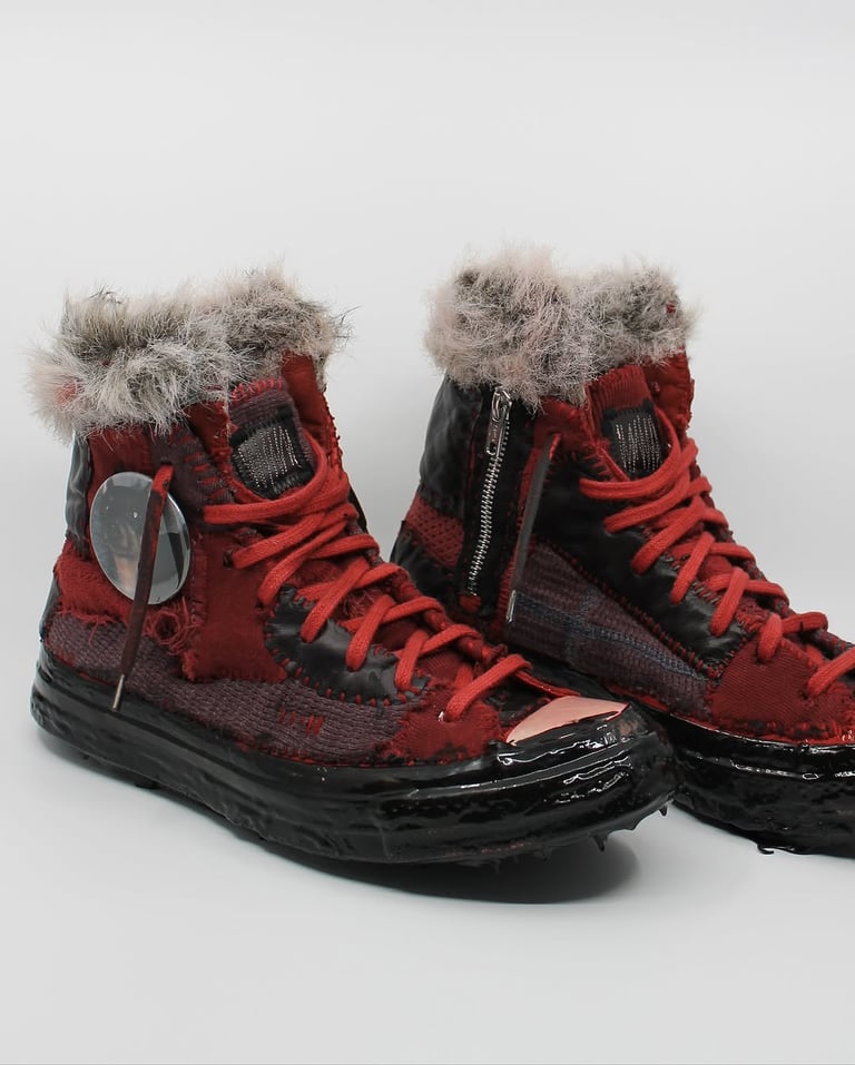 DFK Custom Converse Red Size 11 Image 2