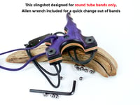 Image 4 of Wooden Slingshot, The Twister Sling Shot, Wooden Catalpult, Right hand pull, left hand hold