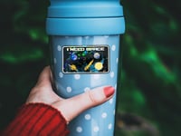 Scratch resistant waterproof Holographic "I Need Space" stickers, Galaxy, Planets, Laptop Tumbler