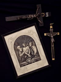 Image 3 of "𝕮𝖍𝖗𝖎𝖘𝖙"  1800's Bible Page & Real Preserved Web