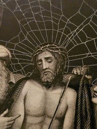 Image 2 of "𝕮𝖍𝖗𝖎𝖘𝖙"  1800's Bible Page & Real Preserved Web