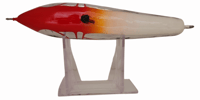Image 3 of 60g Fat Head, Red Head Silver Wing Floating Stick Bait
