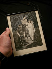 Image 3 of "𝕬𝖓𝖌𝖊𝖑 𝖆𝖕𝖕𝖊𝖆𝖗𝖎𝖓𝖌"1800's Bible Page & Preserved Web