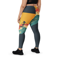 Image 6 of Surf's Up Color Block Leggings