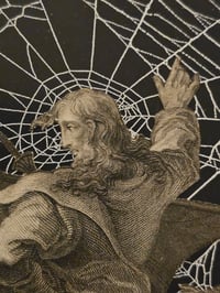 Image 7 of "𝕮𝖍𝖗𝖎𝖘𝖙"1800's Bible Page & Real Preserved Web