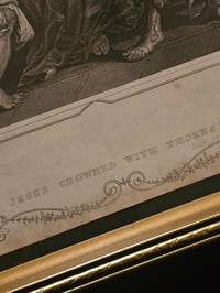 Image 3 of "𝕿𝖍𝖔𝖗𝖓𝖘  1800's Bible Page & Preserved Web