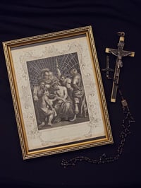 Image 2 of "𝕿𝖍𝖔𝖗𝖓𝖘  1800's Bible Page & Preserved Web