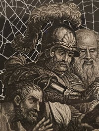 Image 5 of "𝕿𝖍𝖔𝖗𝖓𝖘  1800's Bible Page & Preserved Web