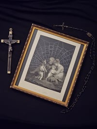 Image 2 of "𝖍𝖔𝖑𝖞 𝕱𝖆𝖒𝖎𝖑𝖞" 1800's Bible Page & Preserved Web