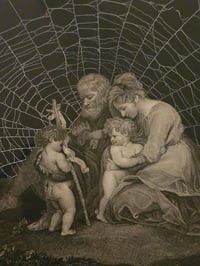 Image 6 of "𝖍𝖔𝖑𝖞 𝕱𝖆𝖒𝖎𝖑𝖞" 1800's Bible Page & Preserved Web