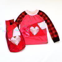 Image 3 of valentines glitter day heart raglan baseball sleeve 5T courtneycourtney tee shirt  top tshirt 