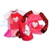 Image 4 of valentines glitter day heart raglan baseball sleeve 5T courtneycourtney tee shirt  top tshirt 