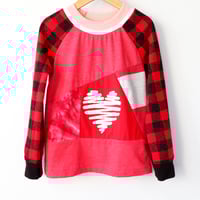 Image 2 of valentines glitter day heart raglan baseball sleeve 5T courtneycourtney tee shirt  top tshirt 