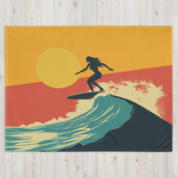 Image 4 of Surf's Up Throw Blanket