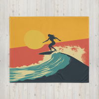 Image 5 of Surf's Up Throw Blanket