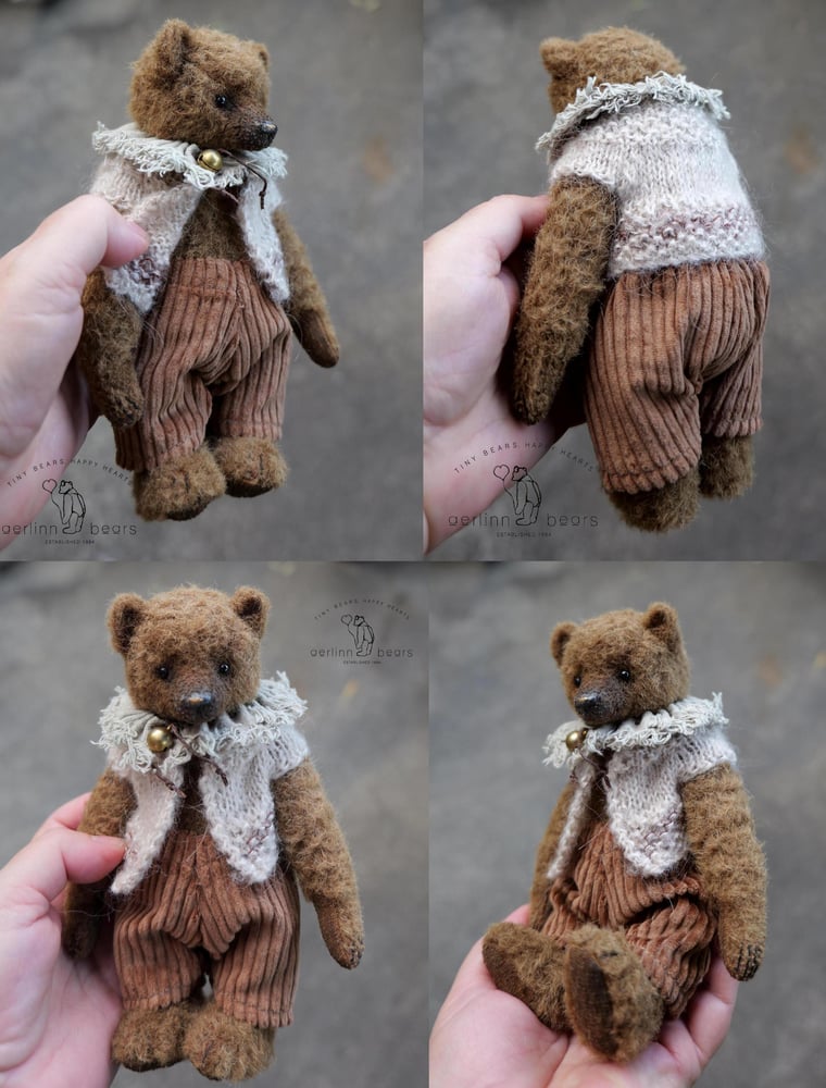 Image of Brown Alpaca Artist Teddy Bear Art Doll Toy by Aerlinn Bears