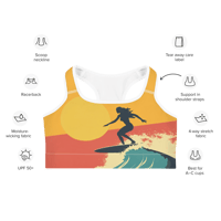 Image 14 of Surf's Up Wave Sports Bra