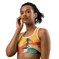 Image 17 of Surf's Up Wave Sports Bra
