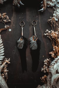 Image 5 of Night feather earrings 