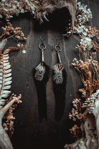 Image 4 of Night feather earrings 