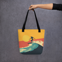 Image 4 of Surf's Up Wave Tote Bag