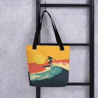 Image 5 of Surf's Up Wave Tote Bag